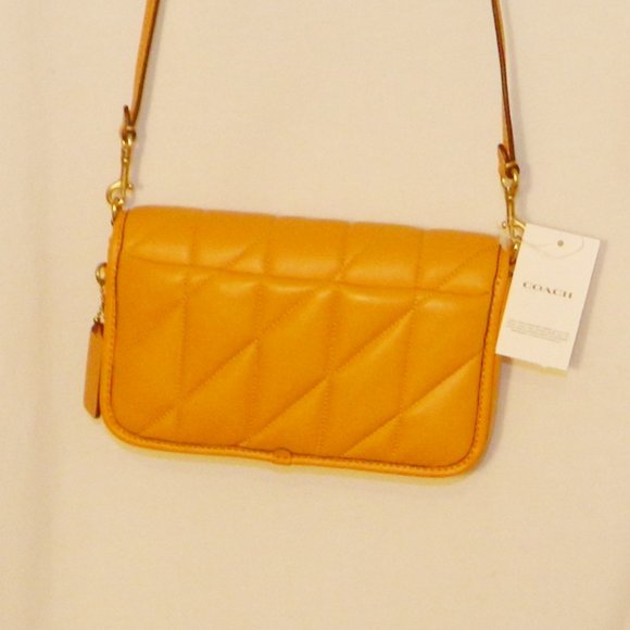 Coach C8571 $295 Hayden Quilted Pillow Leather Papaya Crossbody NWT! - Picture 9 of 9